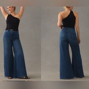 Pilcro Anthropologie wide leg jeans size 28 TALL